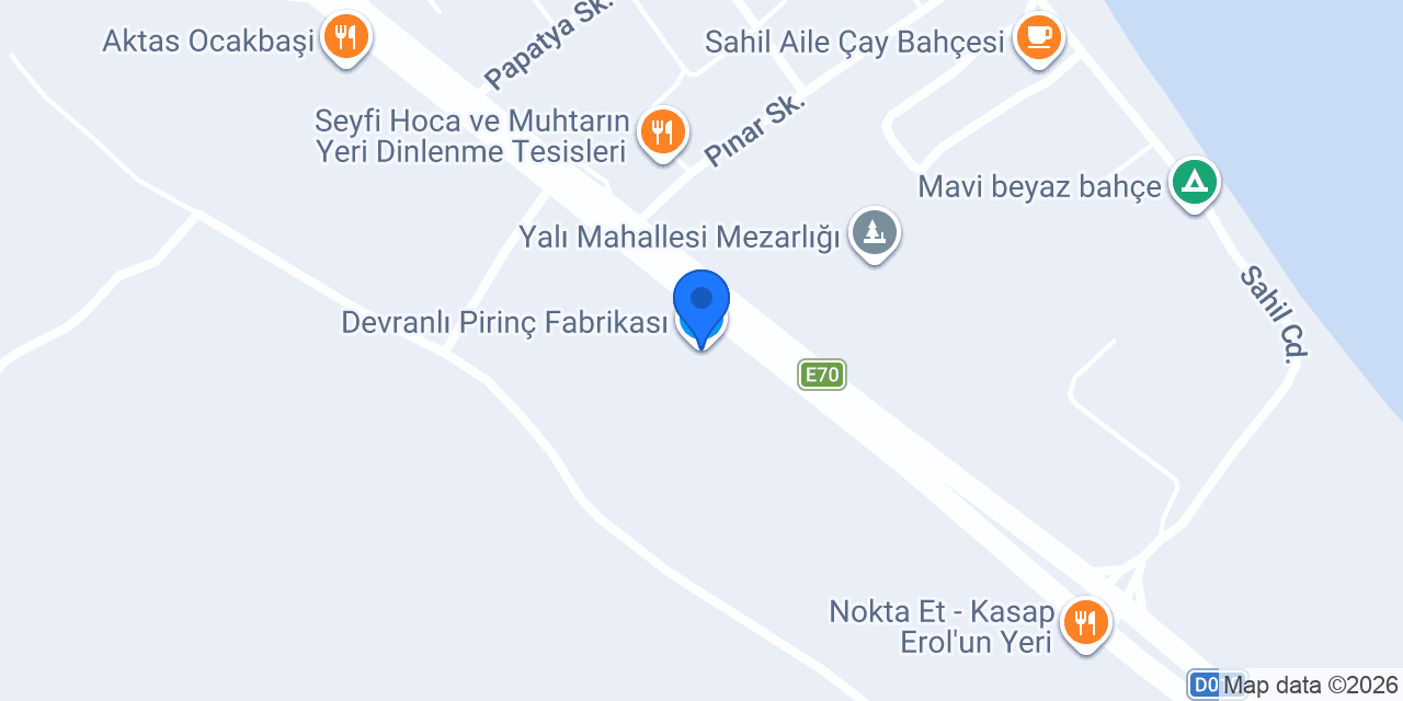 Devranlı Pirinç Fabrikası konumu