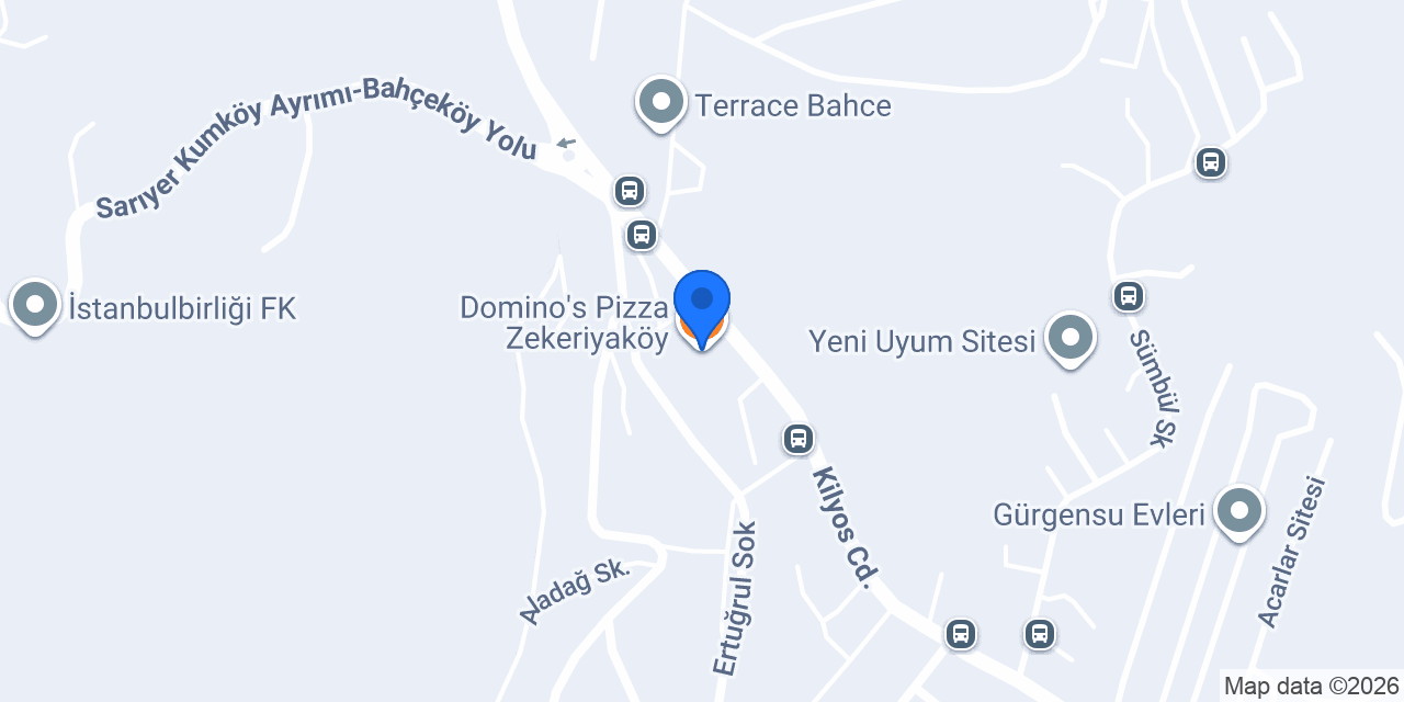 Domino's Pizza Zekeriyaköy konumu