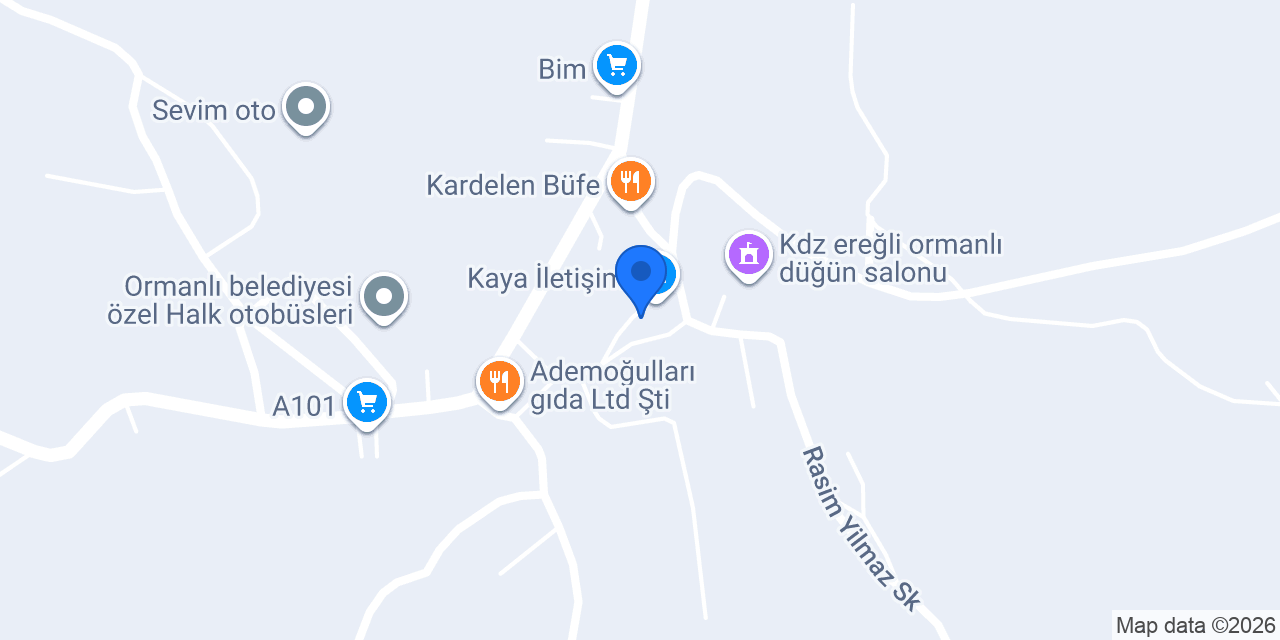 Ptt-ormanlı Şubesi konumu