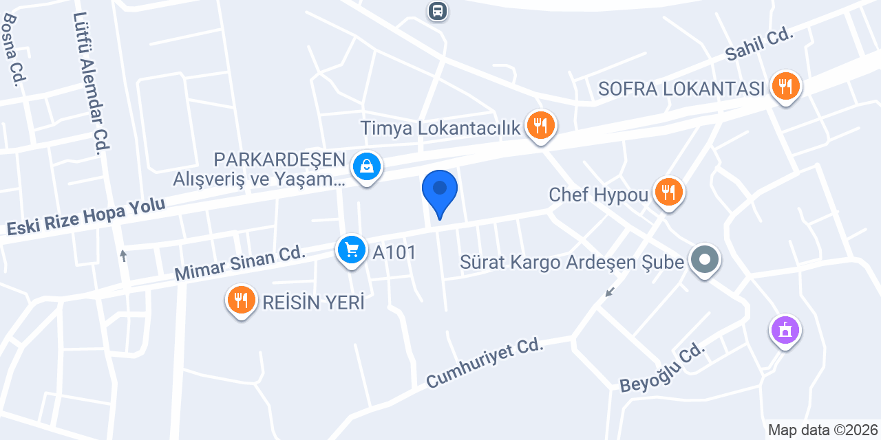 Pizza Niva Ardeşen konumu