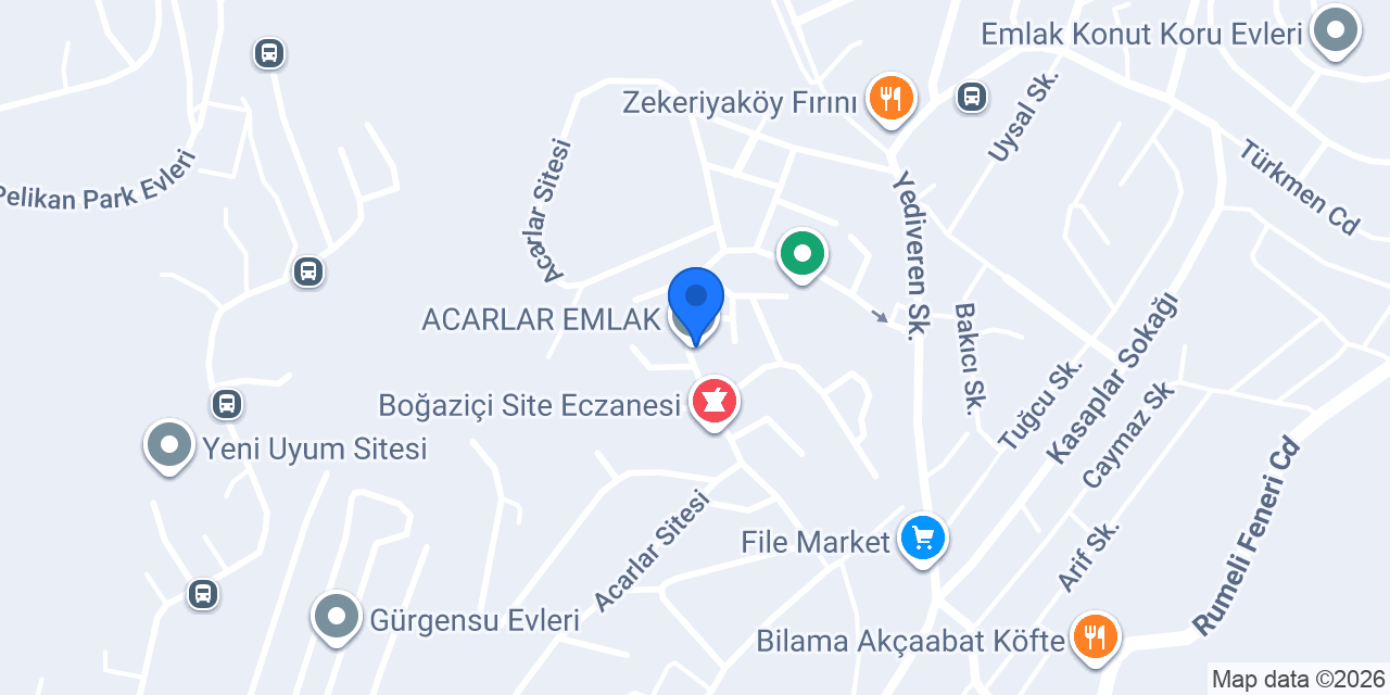ACARLAR EMLAK konumu