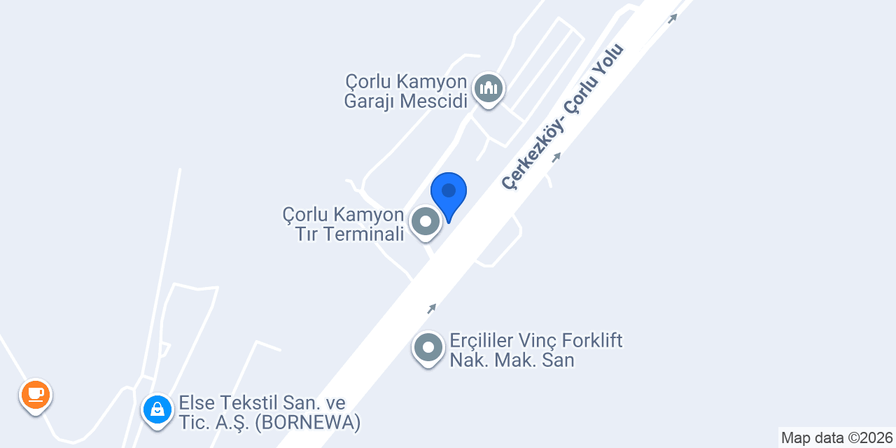 Koçnak Tır&Kamyon Parkı Çorlu konumu