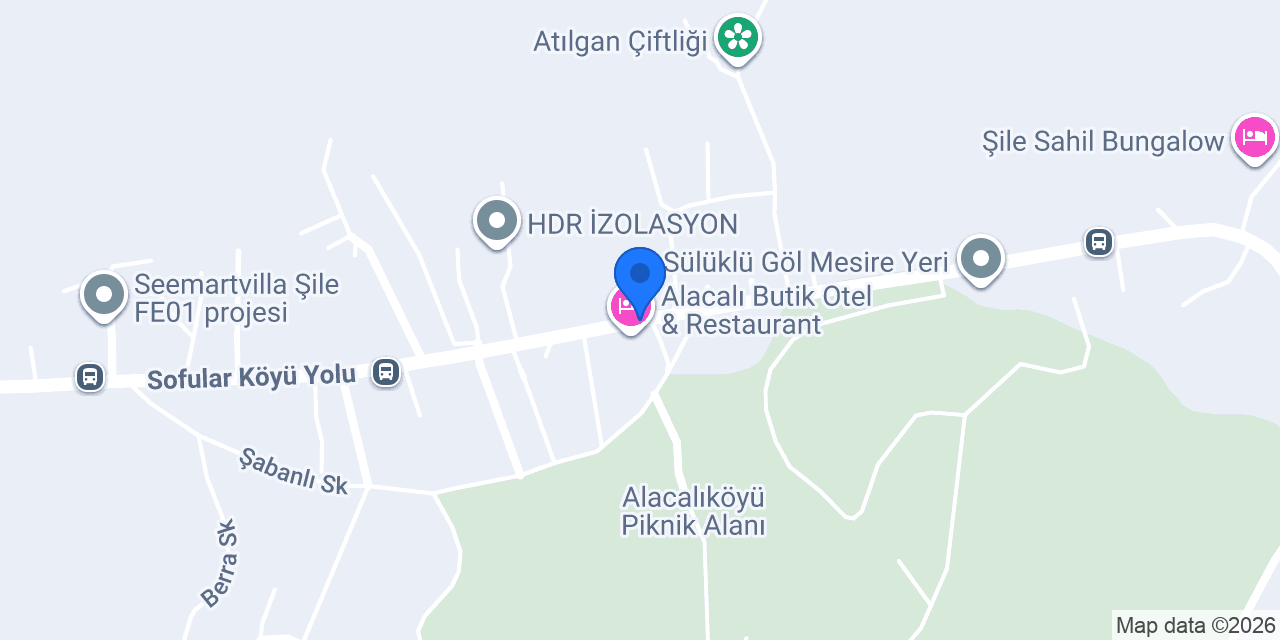 Zephyros Hotel Şile konumu
