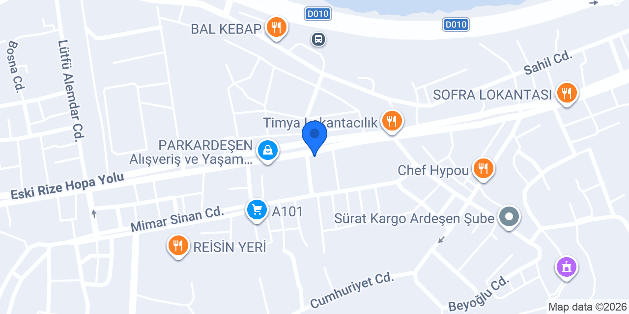 Areksan Pastanesi konumu