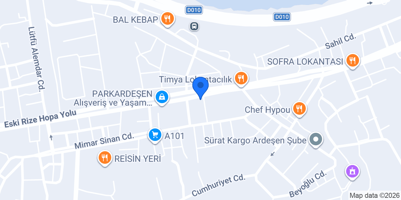 ANTİQ CAFE ARDEŞEN konumu