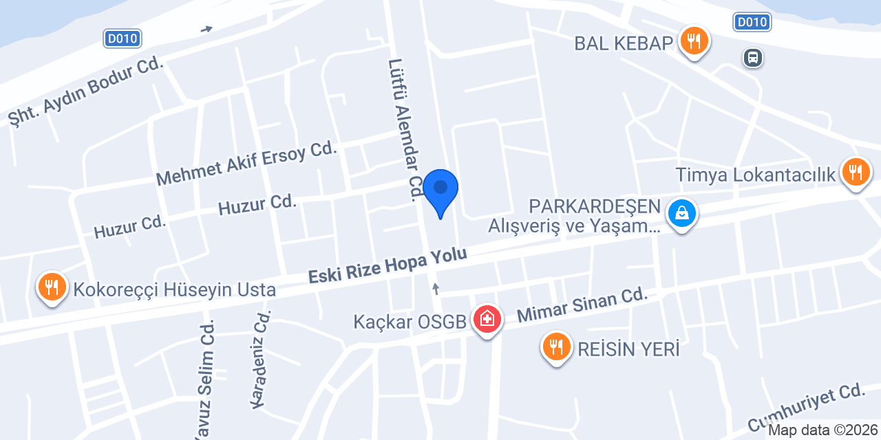 Ardeşen Zirve Pastanesi konumu