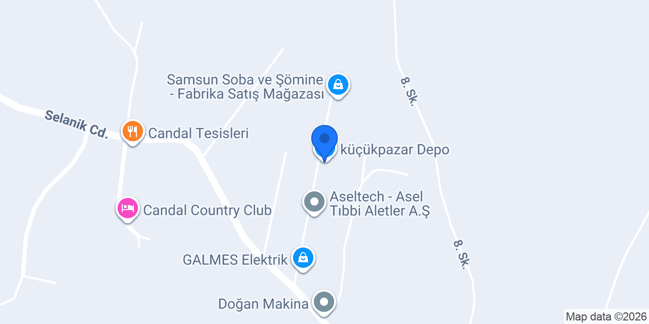 küçükpazar Depo konumu