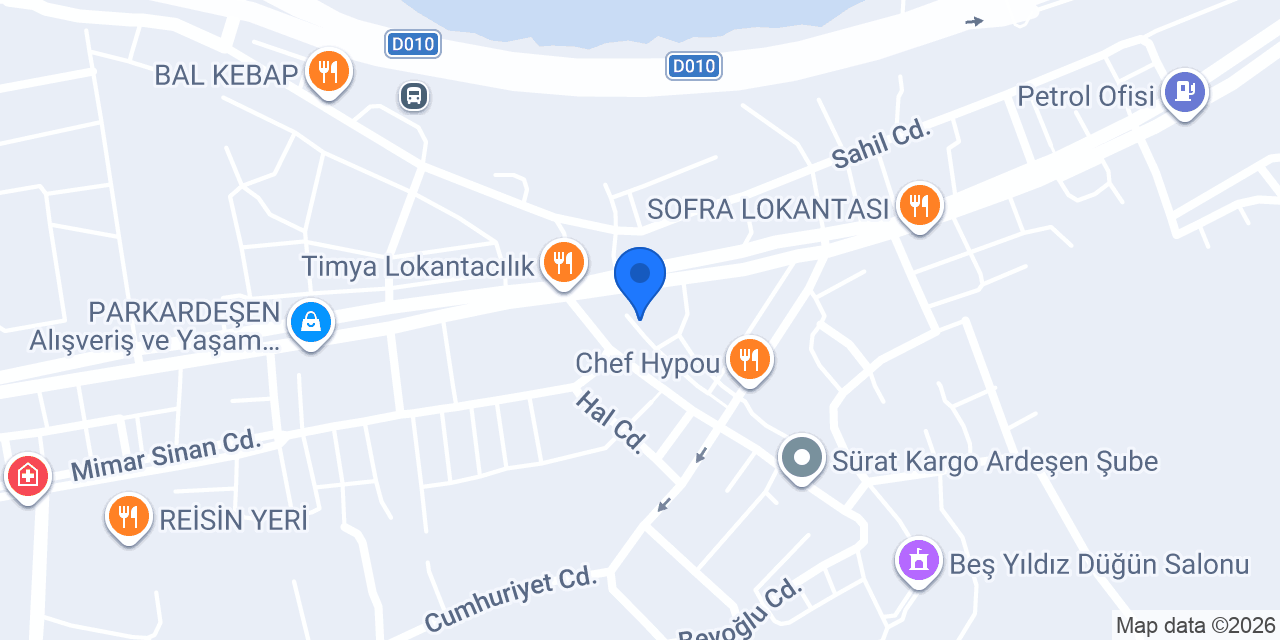 PERTEK MİMARLIK konumu