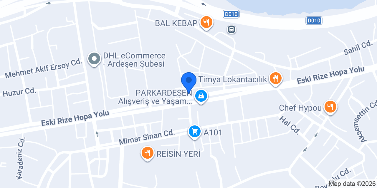 Kuzey Börek Ardeşen konumu