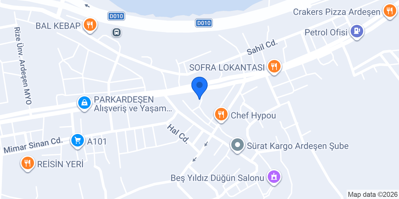 Rize Avukat Erdem Yeniay konumu