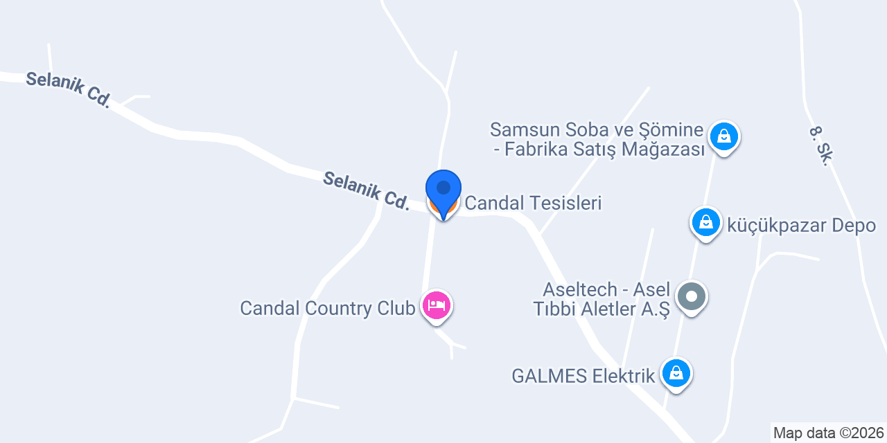 Candal Tesisleri konumu