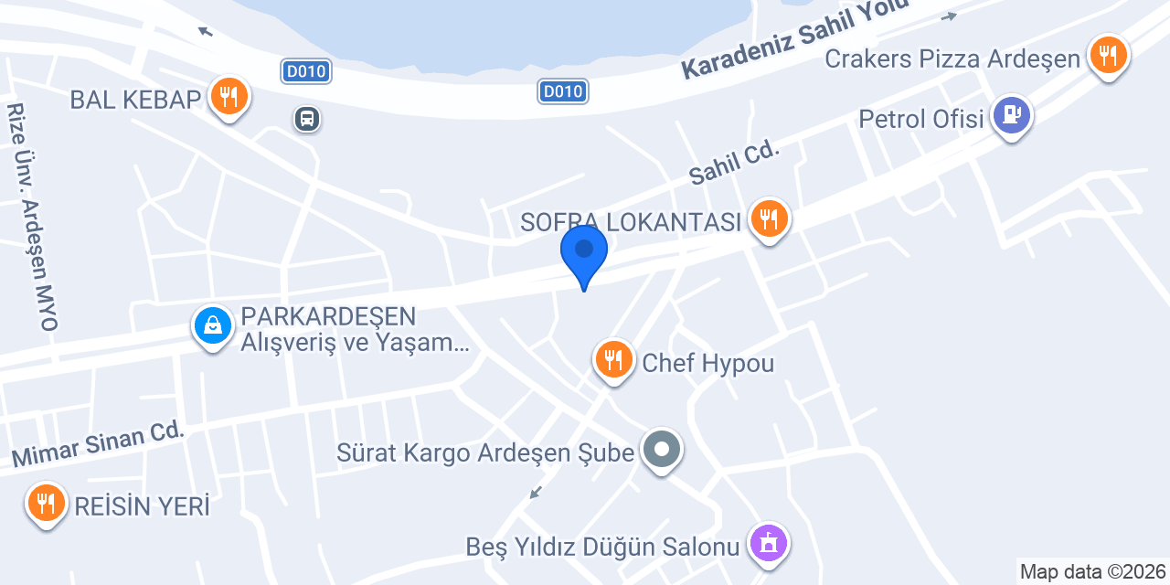 Ardeşen Emlak konumu