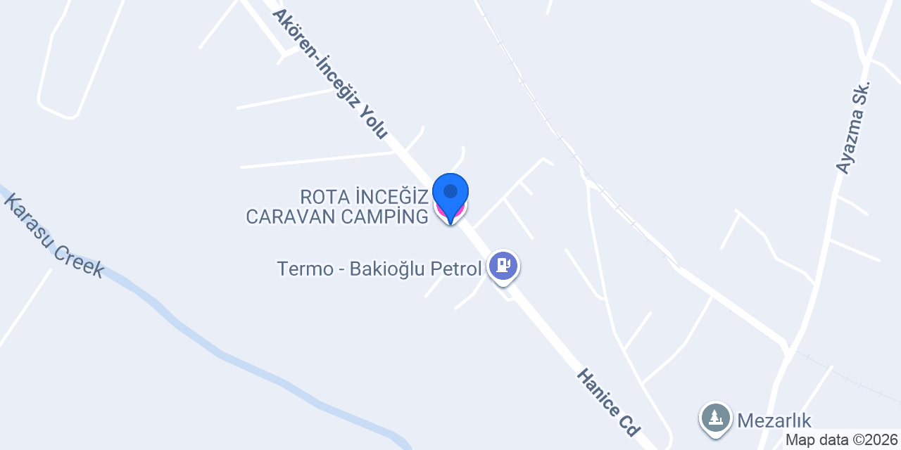 ROTA İNCEĞİZ CARAVAN CAMPİNG konumu