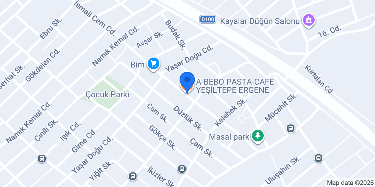 A-BEBO PASTA-CAFE YEŞİLTEPE ERGENE konumu
