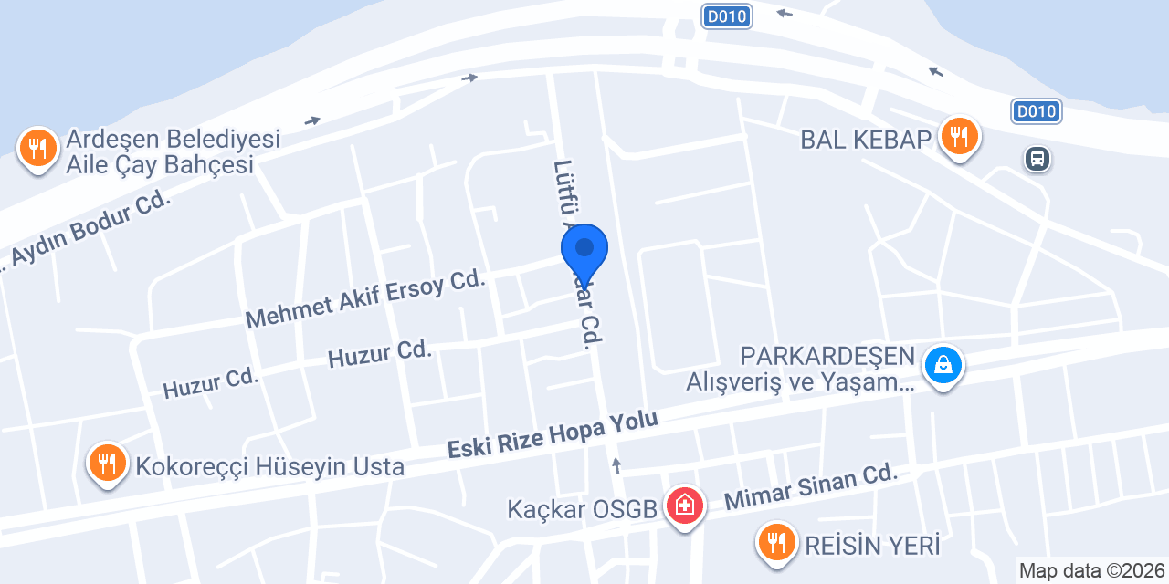 Sigorta Kovanı Ardeşen Hacıoğlu Şube konumu