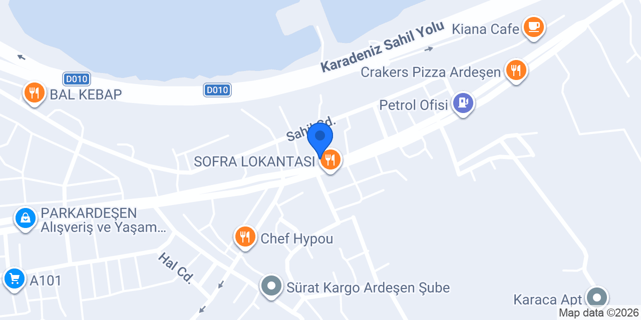 Yapı Kredi - Ardeşen Şubesi konumu