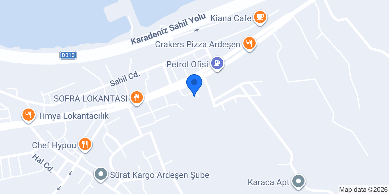 Tekmar Ardeşen konumu