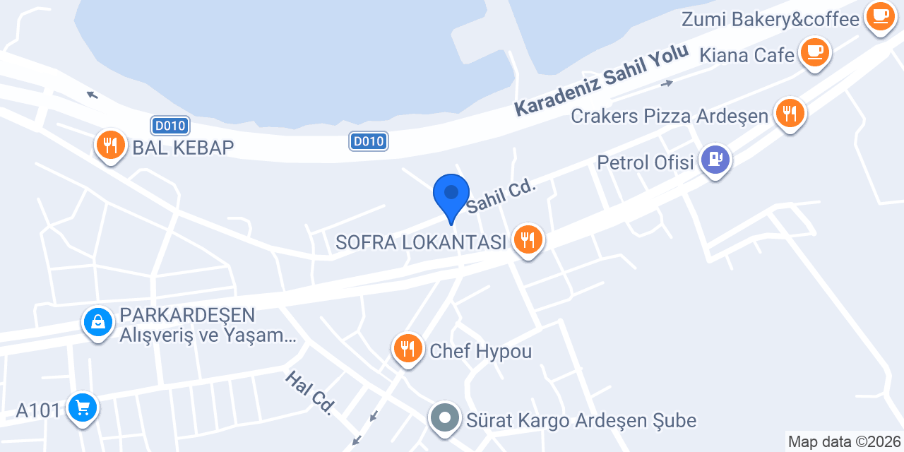 Ardeşen İlçe Halk Kütüphanesi konumu