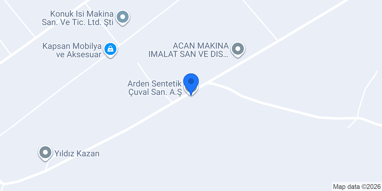 Arden Sentetik Çuval San. A.Ş. konumu