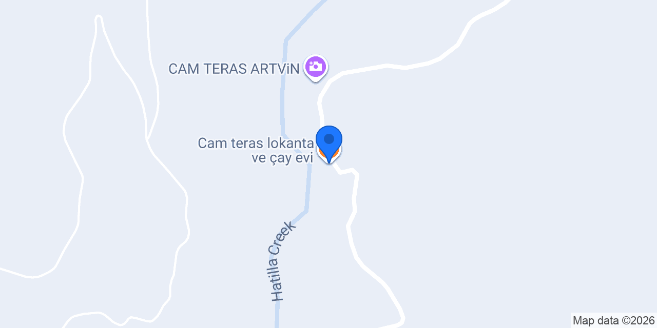 Cam teras lokanta ve çay evi konumu