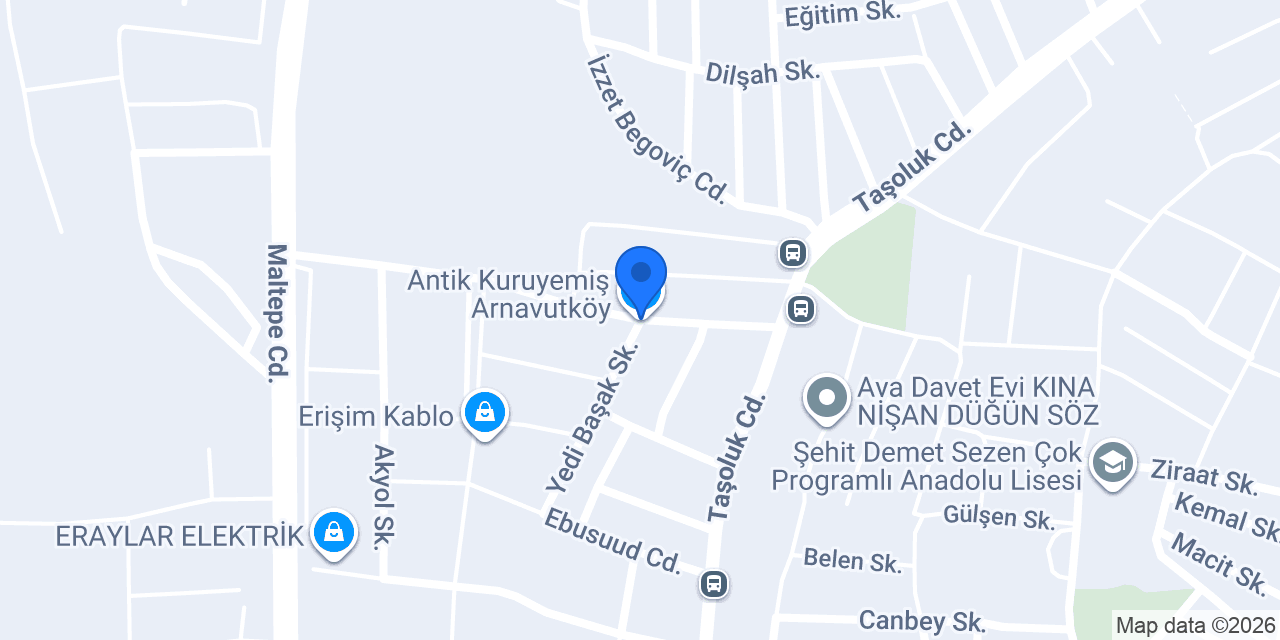 Antik Kuruyemiş Arnavutköy konumu