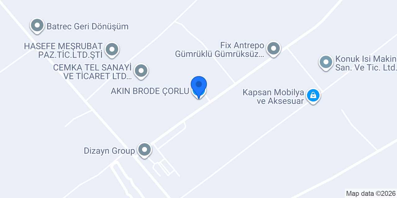 AKIN BRODE ÇORLU konumu