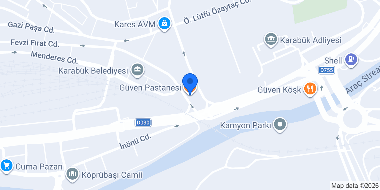 Güven Pastanesi konumu