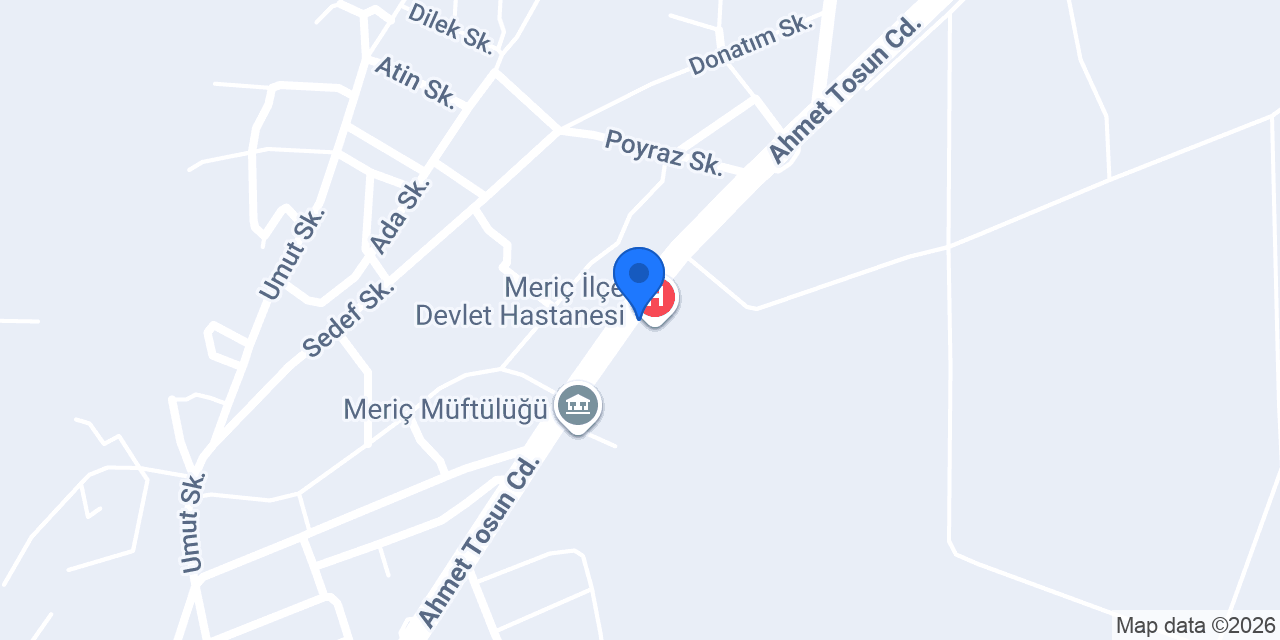 Edirne Meriç Aile Sağlığı Merkezi konumu