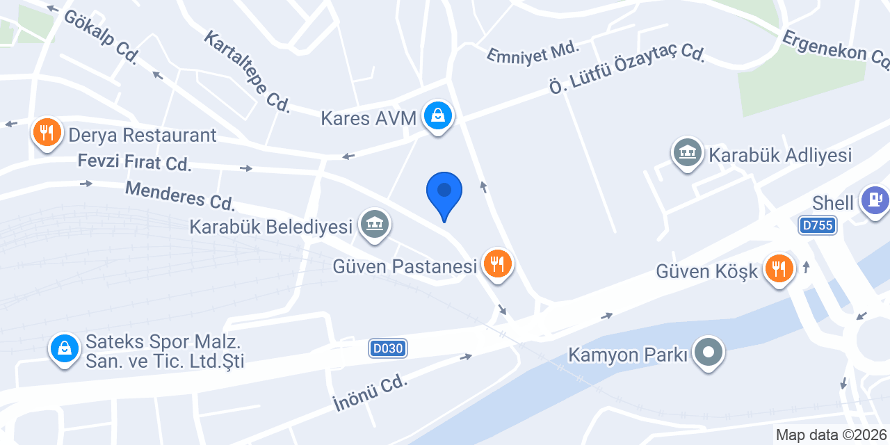 Bereket Döner ve İskender konumu