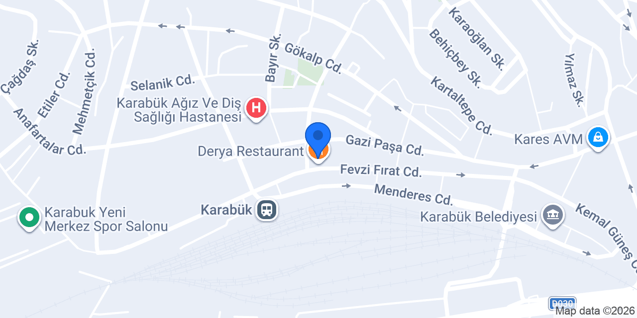 Derya Restaurant konumu