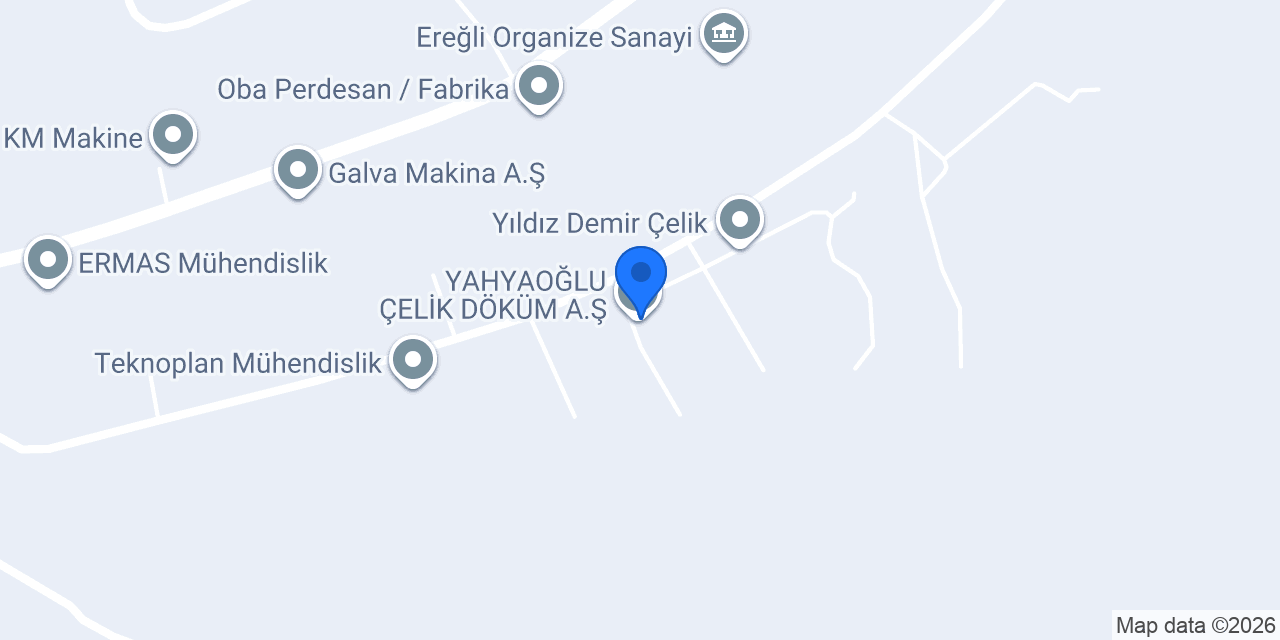 YAHYAOĞLU ÇELİK DÖKÜM A.Ş. konumu