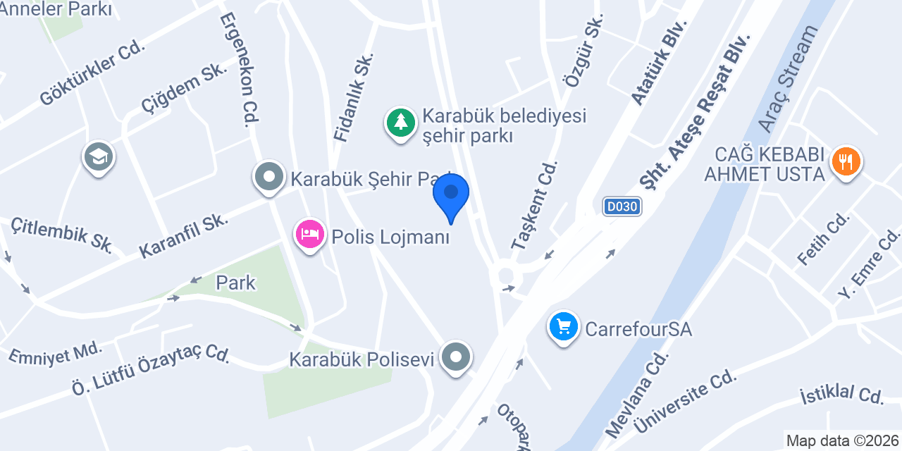 Karabük Anadolu İmam Hatip Lisesi konumu