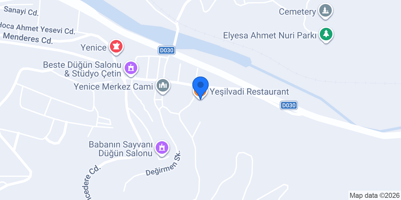 Yeşilvadi Restaurant konumu