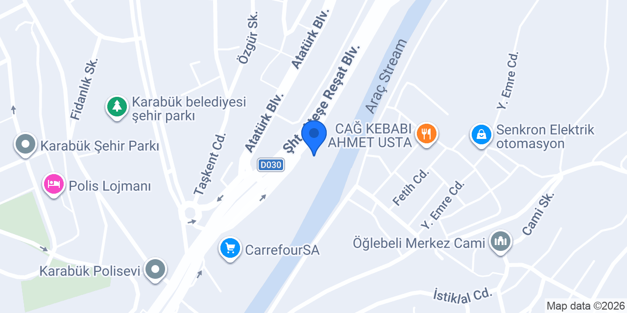 Özmen Demir Çelik San. ve Tic. Ltd. Şti. konumu