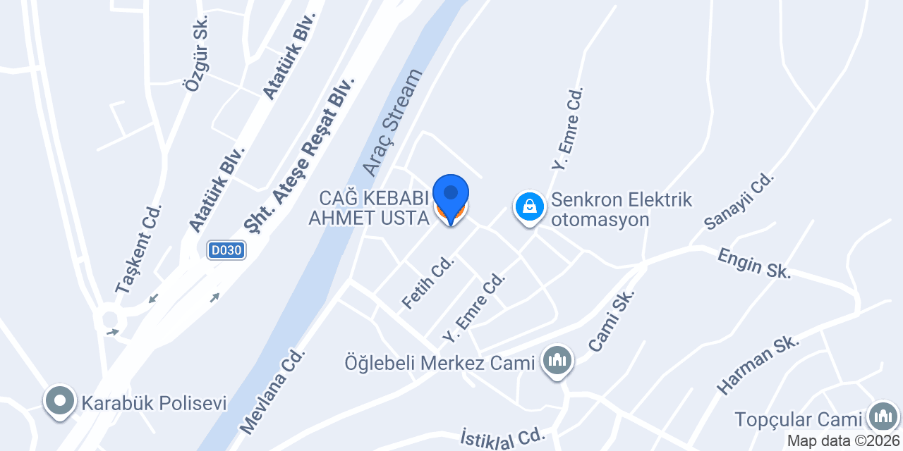 CAĞ KEBABI AHMET USTA konumu