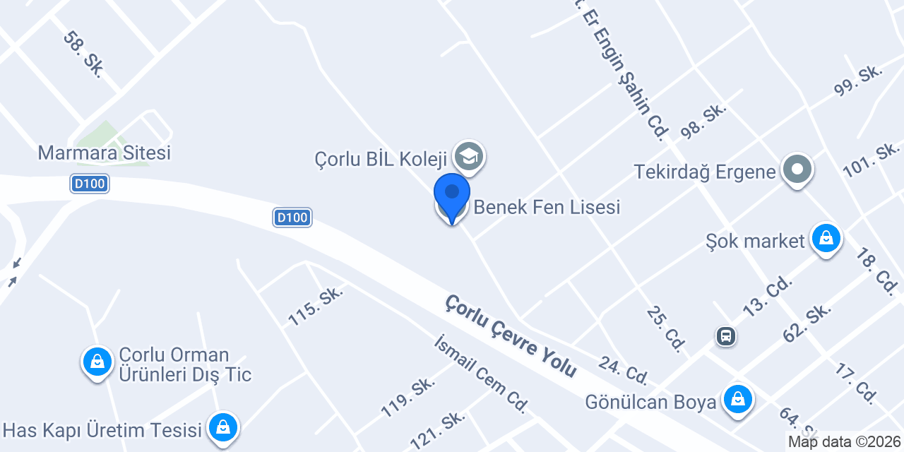 Benek Fen Lisesi konumu