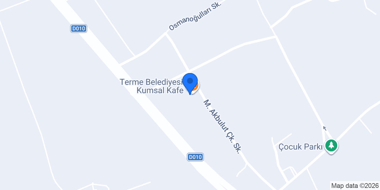 Terme Belediyesi Kumsal Kafe konumu