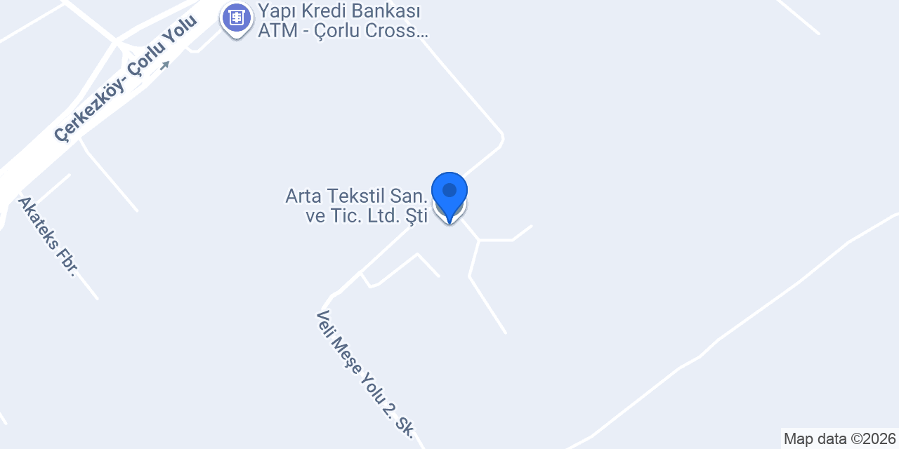 Arta Tekstil San. ve Tic. Ltd. Şti. konumu