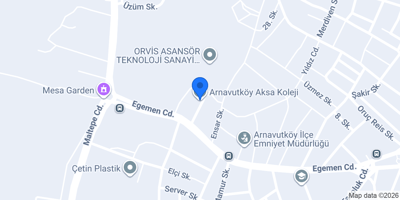Arnavutköy Aksa Koleji konumu