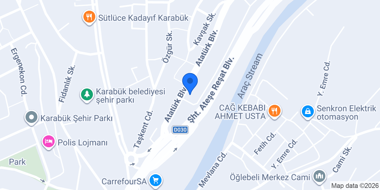 Akgünler Otomotiv konumu