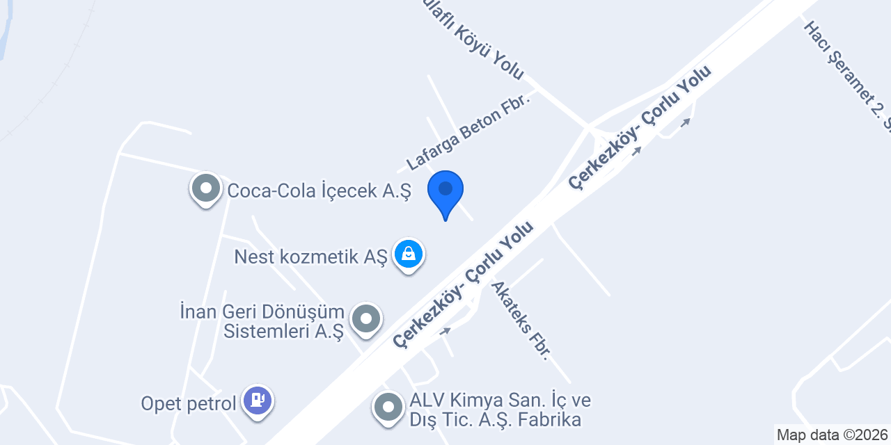 Ecopol Kimya çorlu konumu