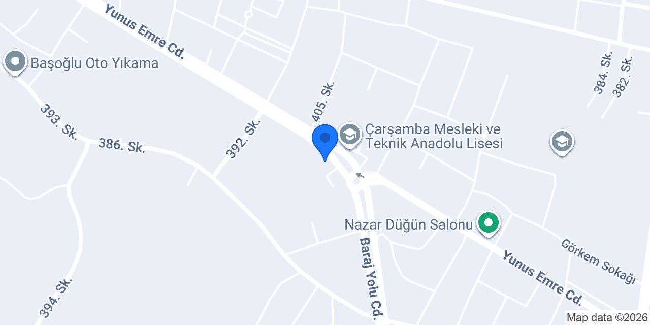 ÇARŞAMBA CAM BALKON İMALATI MEŞE YAPI konumu