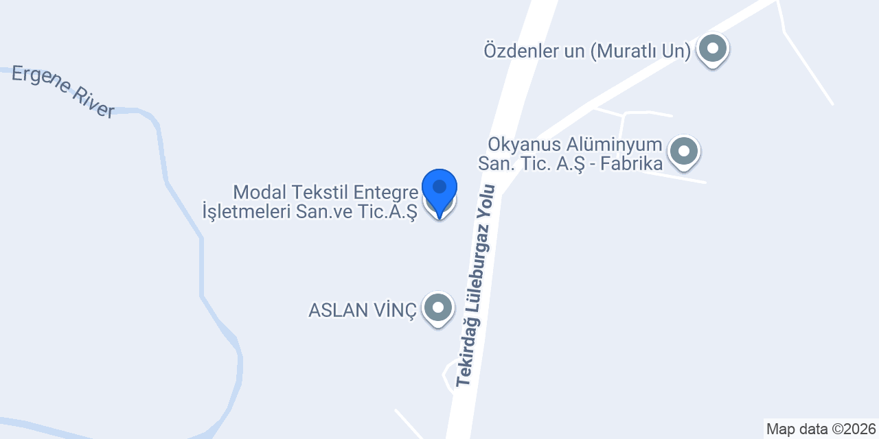 Modal Tekstil Entegre İşletmeleri San.ve Tic.A.Ş. konumu