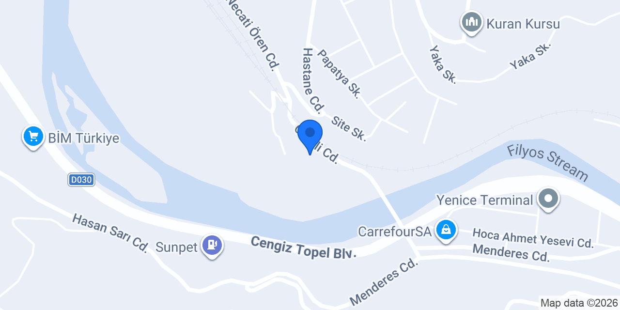 Özel Yenice çakıl sürücü kursu konumu