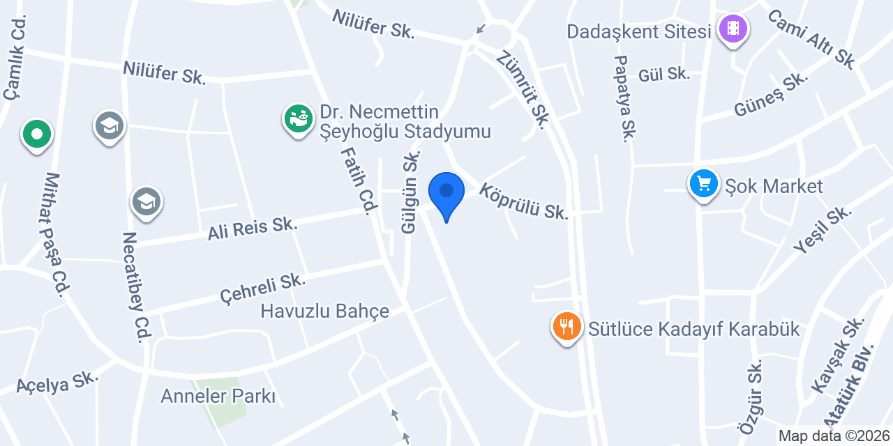 Doka Dondurma Kafe konumu