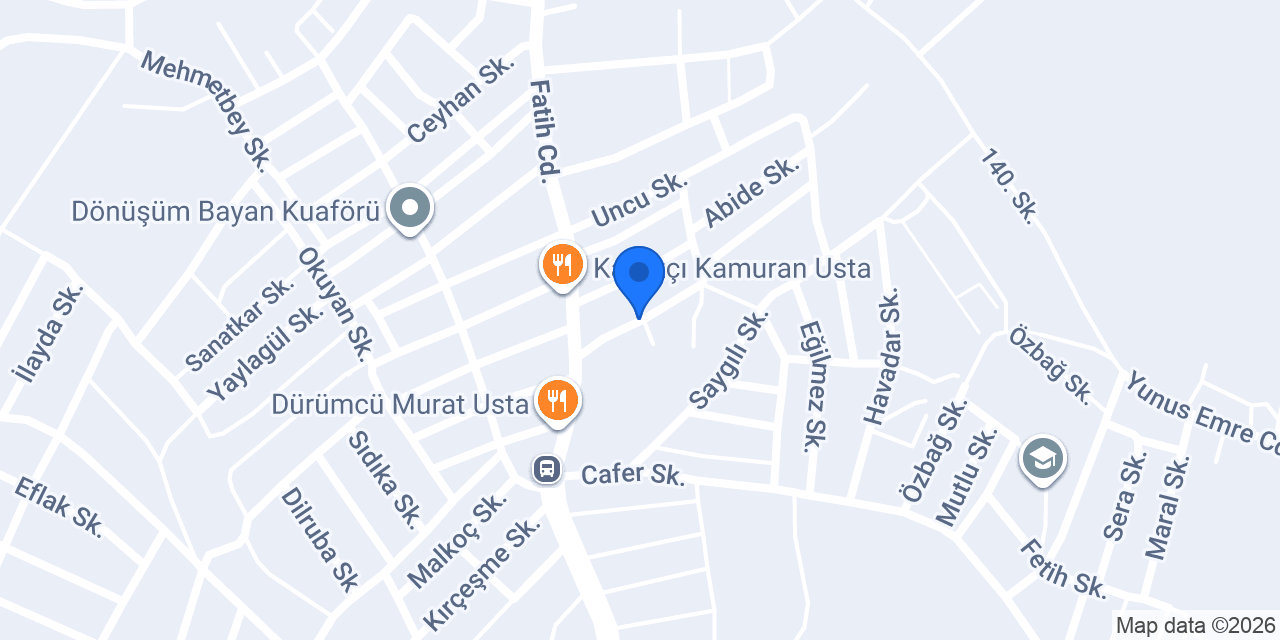 Haraçcı Sağlık Ocağı konumu