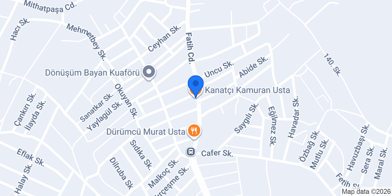 Kanatçı Kamuran Usta konumu