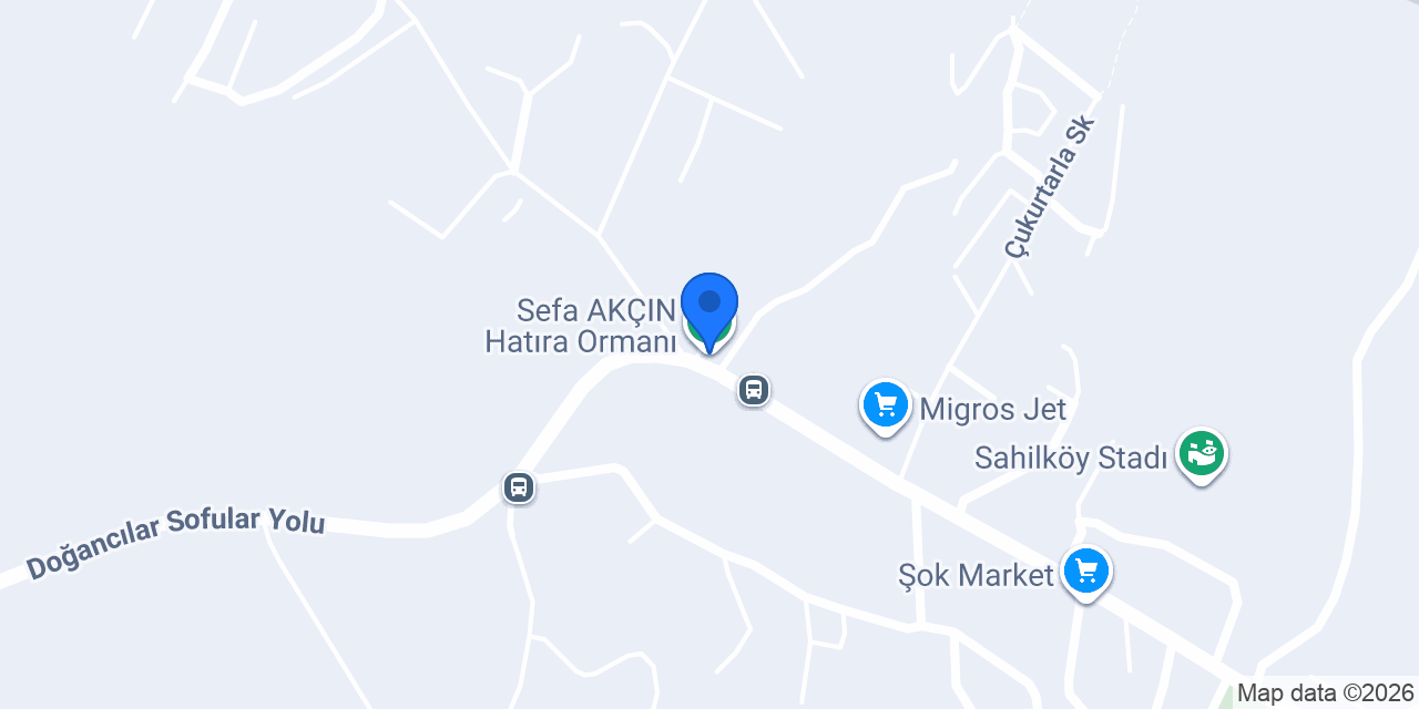 Sefa AKÇIN Hatıra Ormanı konumu
