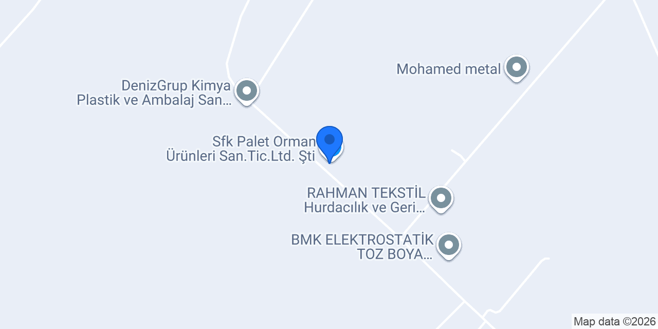 Sfk Palet Orman Ürünleri San.Tic.Ltd. Şti konumu