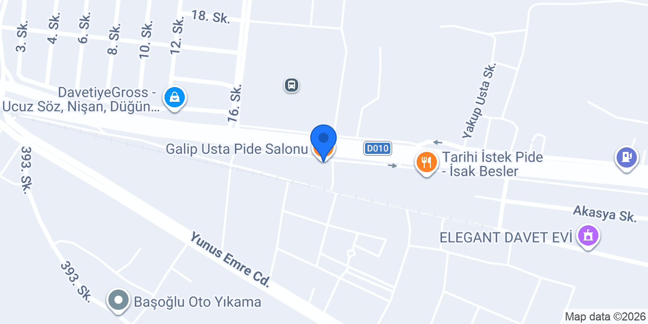 Galip Usta Pide Salonu konumu